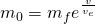 m_0=m_f e^\frac{∆v}{v_e}